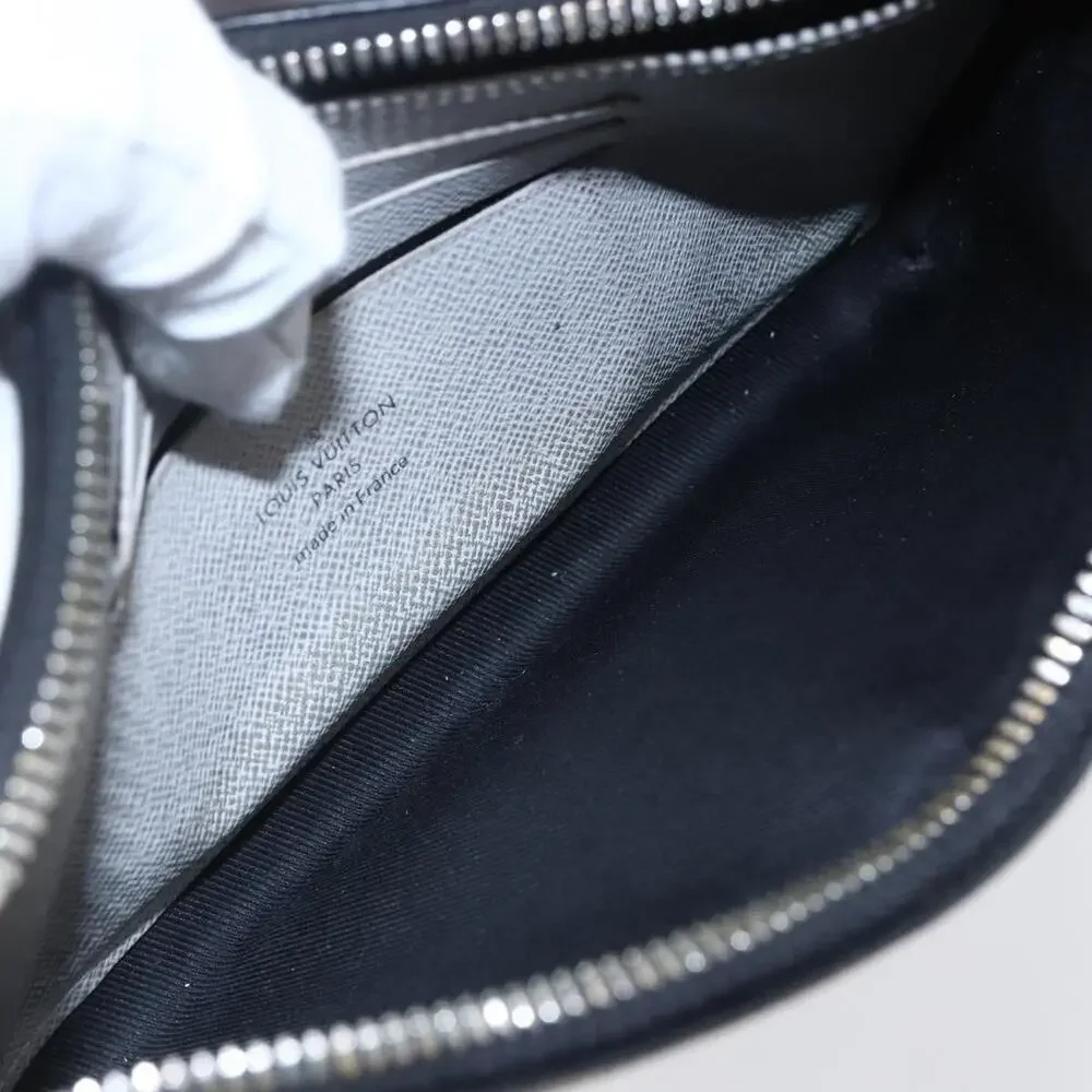 Louis Vuitton Monogram Taigarama Pochette Discovery PM Gray Clutch Bag